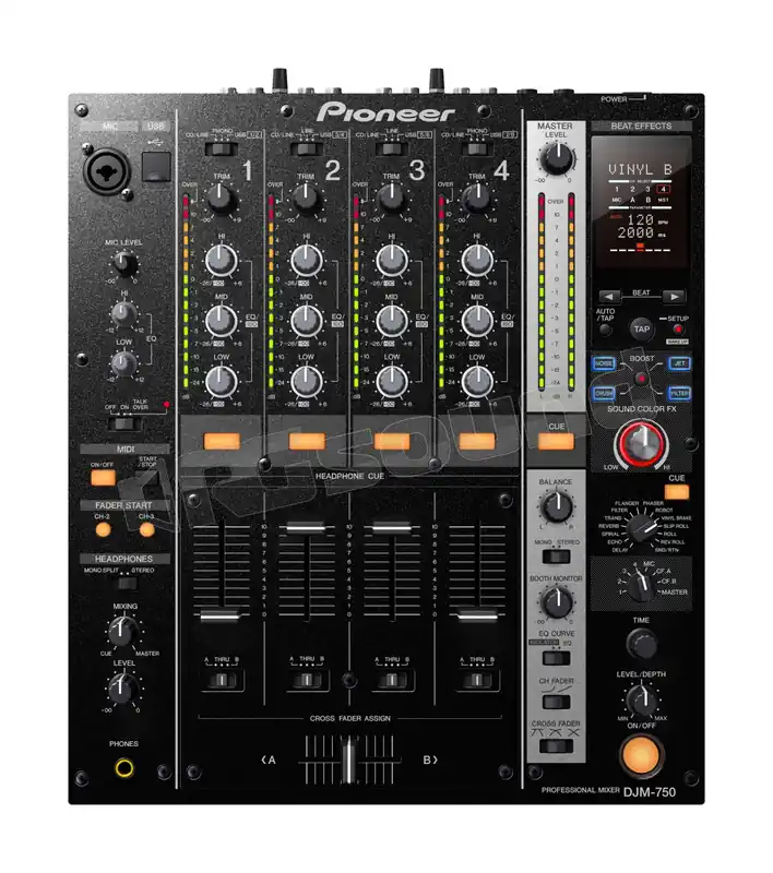 Pioneer DJ DJM-750-K 4 Channel Mid-Range Digital Mixer (Black) Prodo