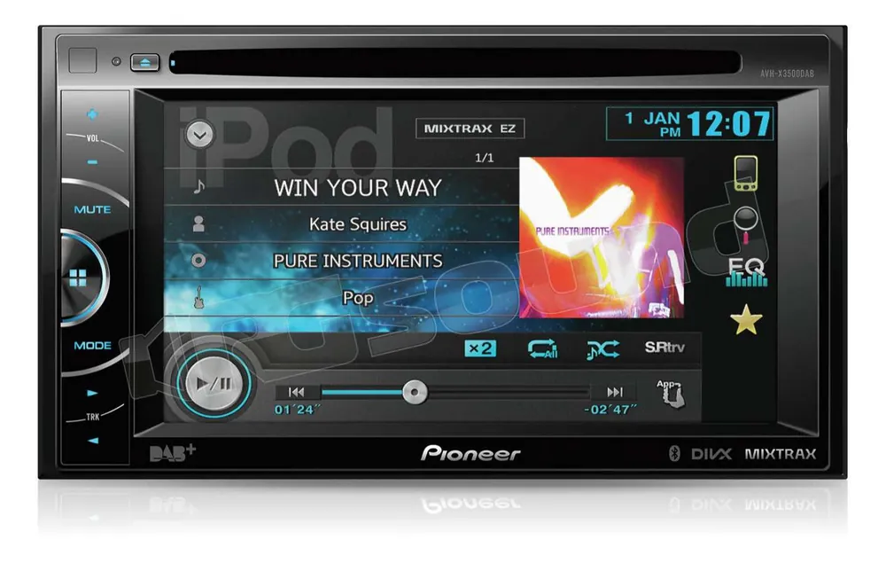 Pioneer AVH-X3500DAB Monitor auto 1 e 2 Din Car multimedia - Monito