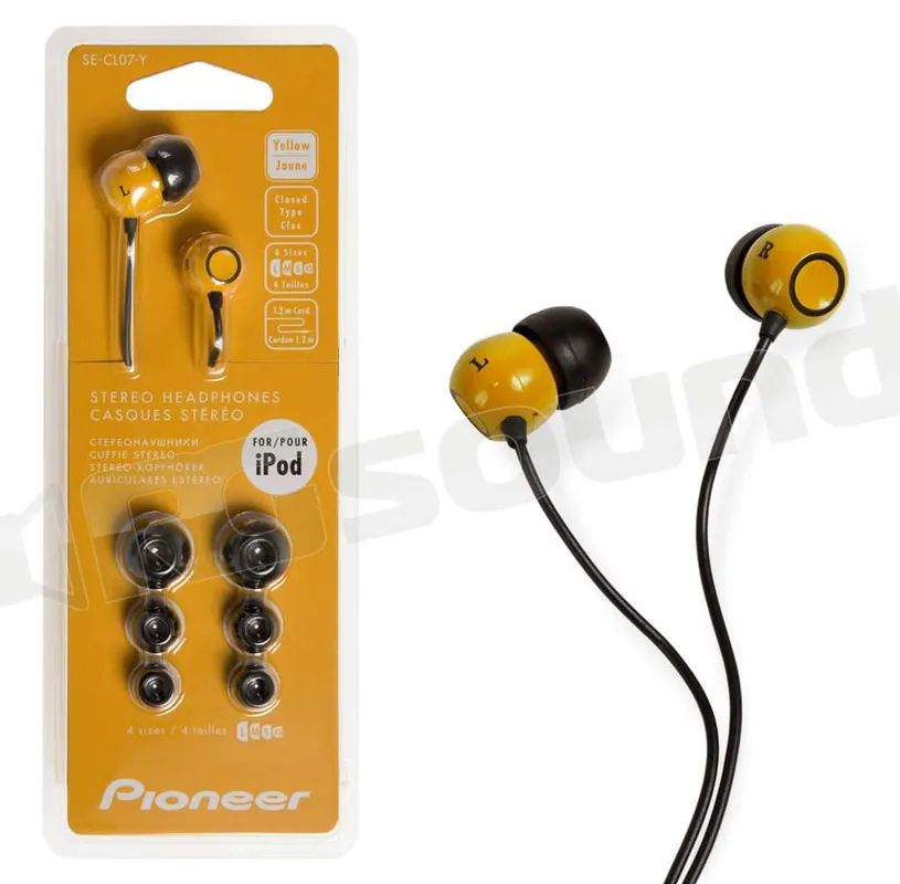 Pioneer SE-CLO7-Y Cuffie auricolari di tipo chiuso con quattro padigli