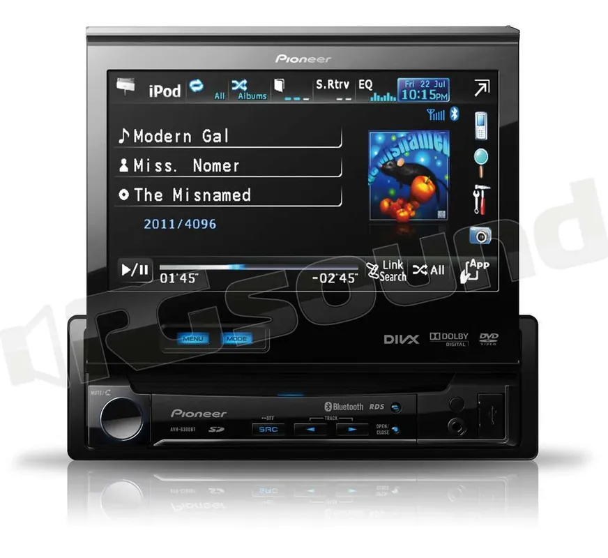 Pioneer AVH-6300BT Monitor auto 1 e 2 Din Car multimedia - Monitor