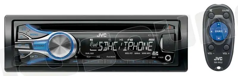 JVC KD-SD631E Sintolettore USB/SD/CD con doppio AUX Autoradio 1 din