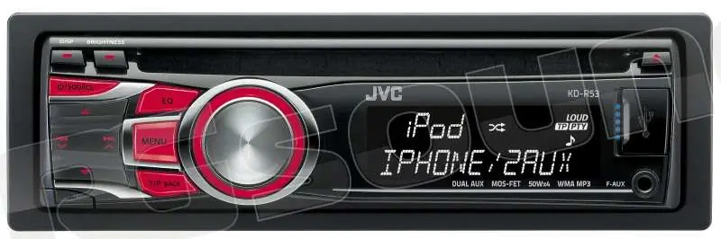 JVC KD-R53E Sintolettore USB/CD con doppio AUX Autoradio 1 din e 2 d