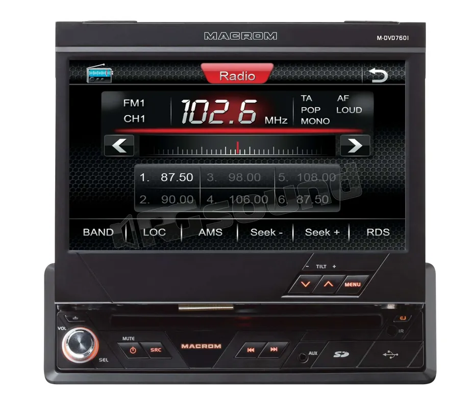 Macrom M-DVD7601 autoradio con monitor motorizzato 1 Din Monitor aut