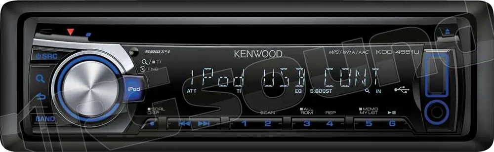 Kenwood KDC-4551UB Sintolettore CD/MP3/WMA/AAC Autoradio 1 din e 2 d