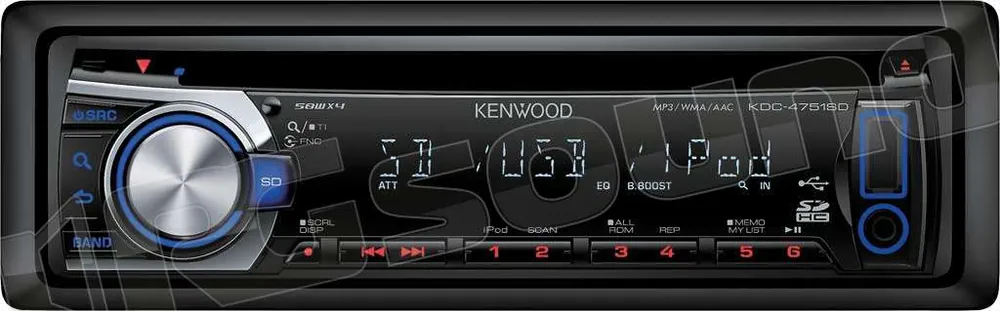 Kenwood KDC-4751SD Sintolettore CD/MP3/WMA/AAC Autoradio 1 din e 2 d