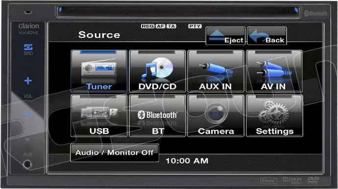 Clarion VX401E Monitor auto 1 e 2 Din Car multimedia - Monitor auto