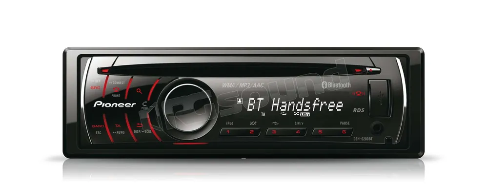 Pioneer DEH-6200BT Autoradio 1 din e 2 din Car stereo - Autoradio 1