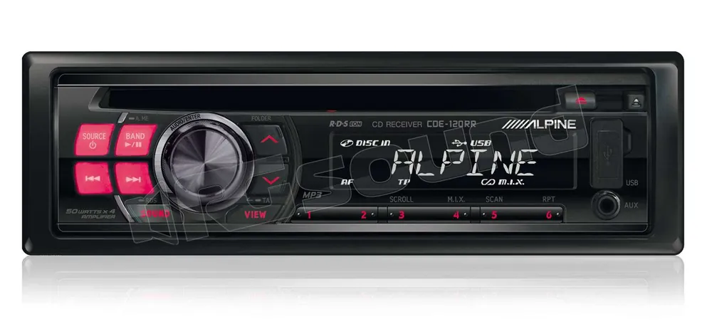 Alpine CDE-120RR Illuminazione Rossa Autoradio 1 din e 2 din Car ste