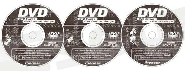 Pioneer CNDV-110MT software navigazione per AVIC-X1/X1R/X1BT, AVIC-D3,