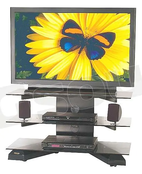 Prandini 2020 colore nero con vetri satinati o fumè Supporti TV LCD