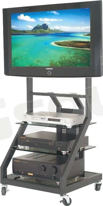 Prandini 688 mobile per lcd o plasma colore nero e vetri fumè Suppo