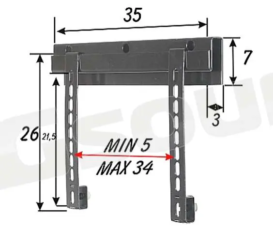 Prandini 508 supporto da parete per TV LCD, TV LED Supporti TV LCD P