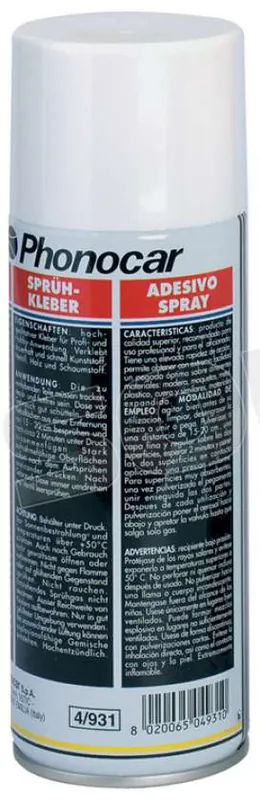 Phonocar 04931 Colla spray Componentistica per autocostruzione hi-fi