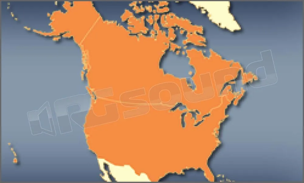 AV Map Mappa U.S.A. e Canada per geosat 6, geosat 5, geosat 4/2C, geos