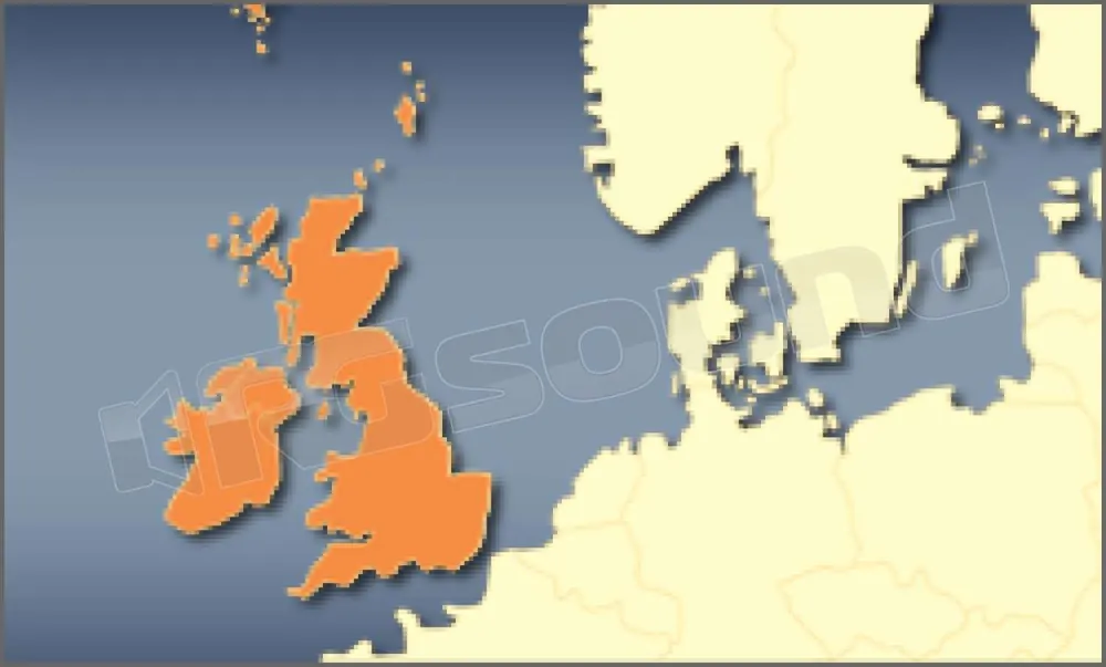 AV Map Mappa Regno Unito e Irlanda per Geosat 6, Geosat 5, Geosat 4/2C