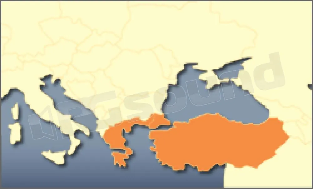 AV Map Mappa Grecia e Turchia per Geosat 6, Geosat 5, Geosat 4/2C e Ge