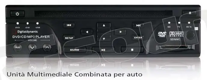 Digitaldynamic CTD-H1 Unità combinata di intrattenimento Player DVD