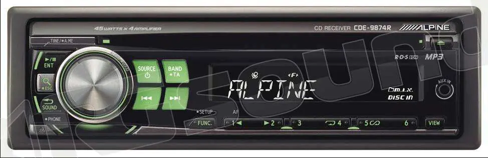 Alpine CDE-9874R - SINTO CD/MP3 Autoradio 1 din e 2 din Car stereo