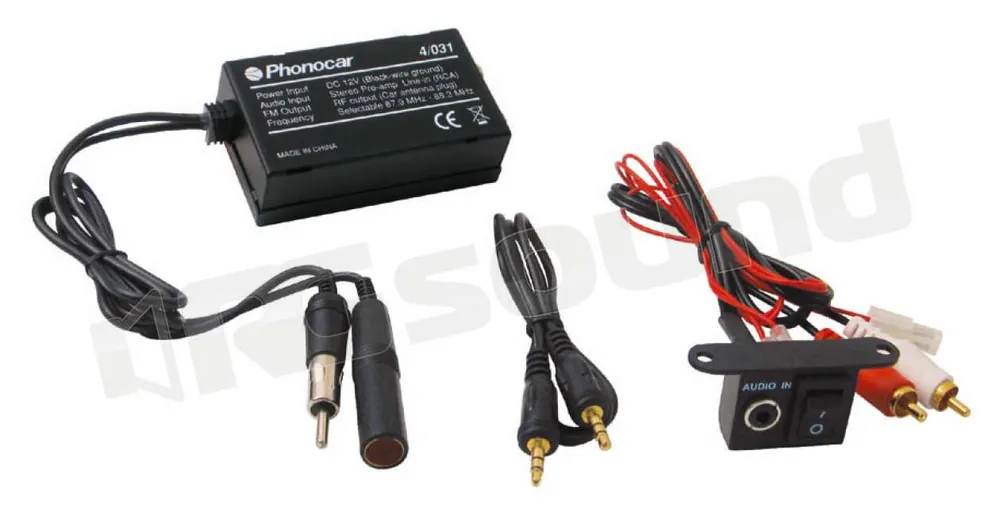 Phonocar 04031 Modulatore aux-in FM alta qualità Cablaggi e accesso