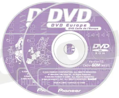 Pioneer CNDV-60M - DVD Mappa Navigatori GPS - Mappe di navigazione