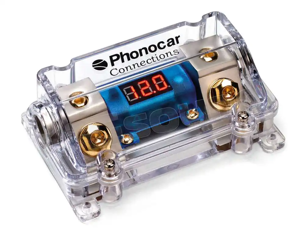 Phonocar 04490 Portafusibile con volmetro Cablaggi e accessori - Por