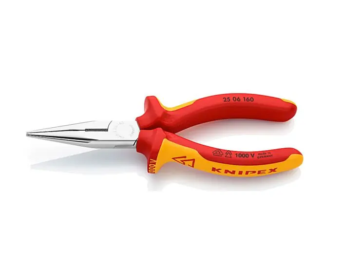 PINZA VDE A BECCHI MEZZITONDI DIRITTI 160MM