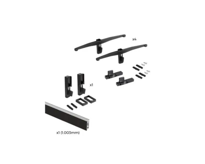 KIT SUPPORTI MENSOLE IN LEGNO E BARRA