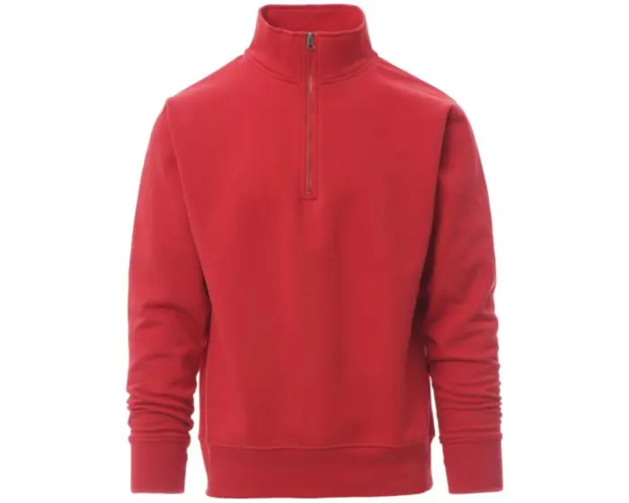 FC FELPA EASY 1/2 ZIP ROSSO XL