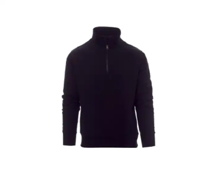FELPA EASY 1/2 ZIP NERO S