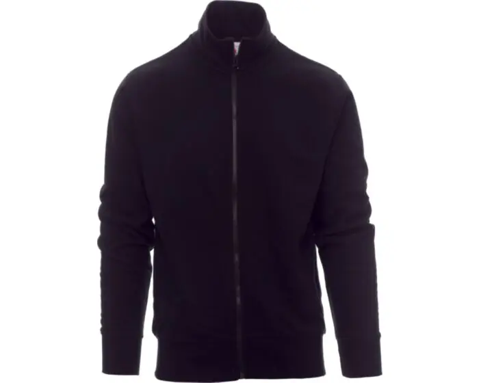 FELPA EASY ZIP INTERO NERO XXL
