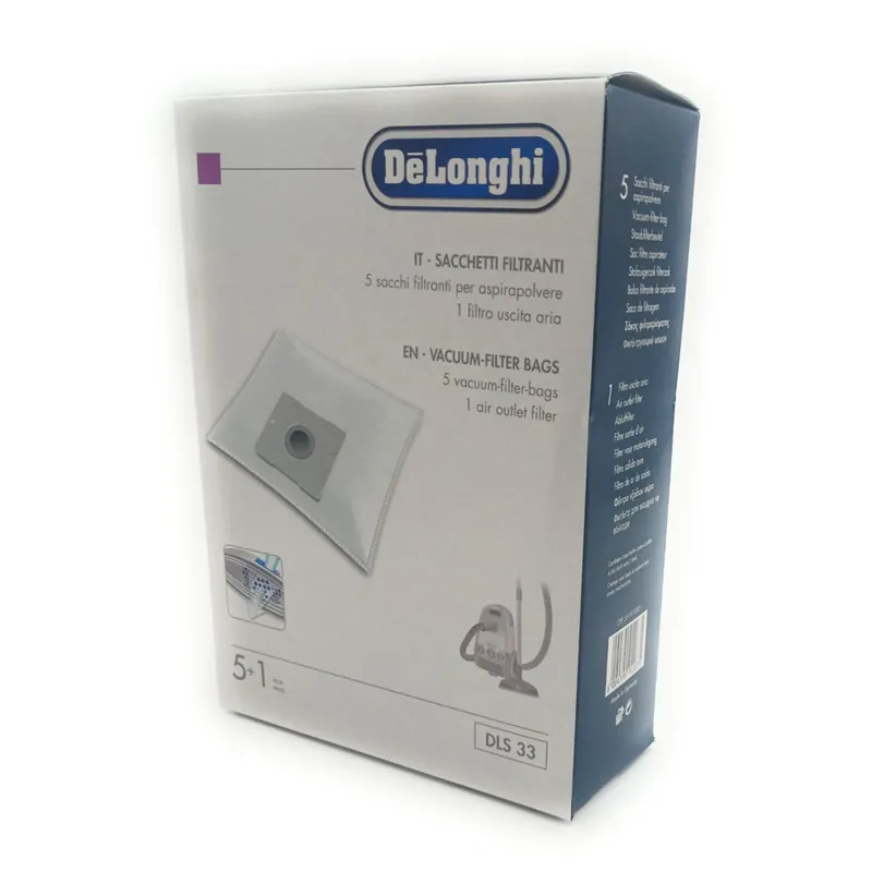 DeLonghi Sacchetto aspirapolvere DLS33 5 sacchetti con filtro 5519110321