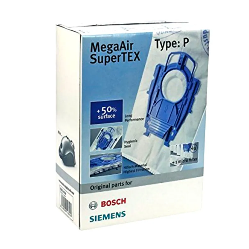 Sacchetti per aspirapolvere Bosch, Siemens con chiusura e filtro tipo P 00468264