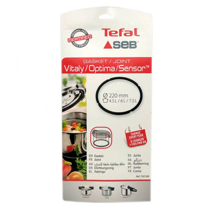 Guarnizione in gomma Tefal Sensor 2 Optima 2 pentole 4,5 - 6 L 792189
