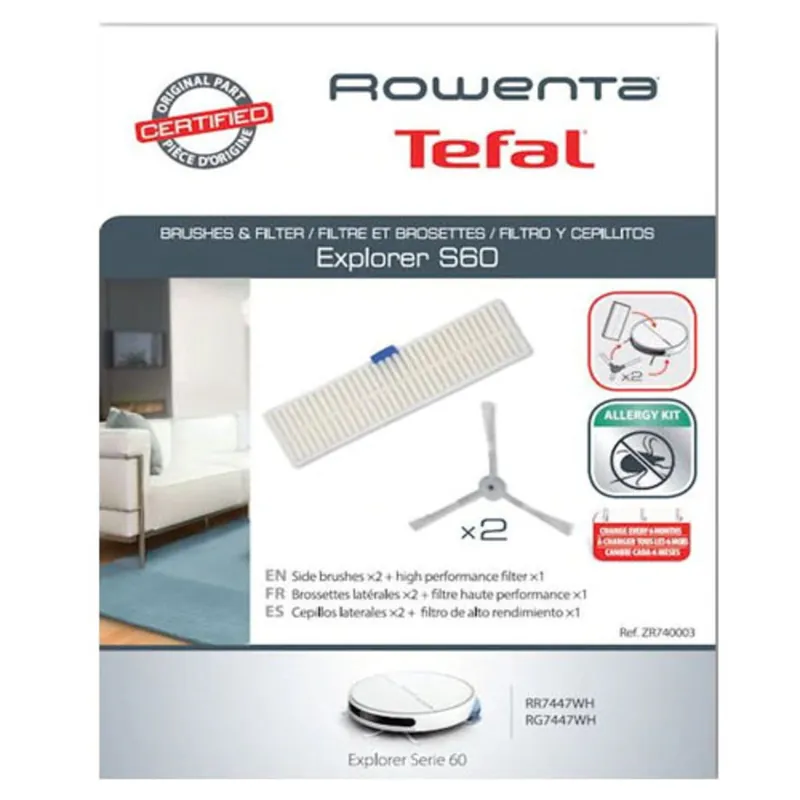 Kit filtro e spazzole aspirapolvere Rowenta X-Plorer Serie 60