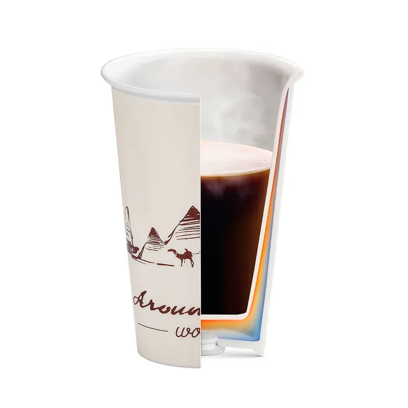 DeLonghi tazza termica in ceramica e coperchio in silicone