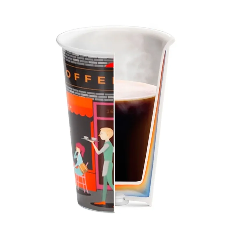DeLonghi tazza termica in ceramica con coperchio in silicone Coffee Shop 300 ml DLSC066