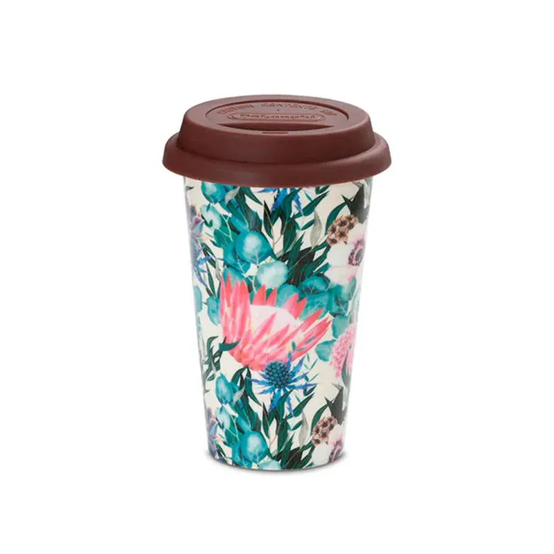 DeLonghi tazza termica in ceramica con coperchio in silicone Multicolore 300 ml DLSC065