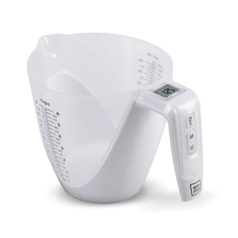 Bilancia da cucina digitale Emma in vetro bianco