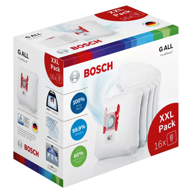 Confezione da 16 sacchetti aspirapolvere Bosch, Siemens. Sacchetto originale 17002095