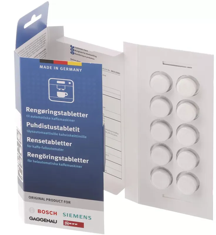 Pastiglie detergenti per macchine da caffè e thermos Bosch, Siemens 00312001