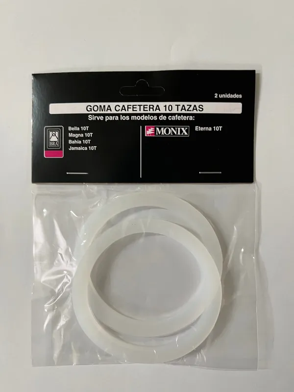 Confezione da 2 guarnizioni per caffettiera 10 Tz Inox. Bra-Monix 990928
