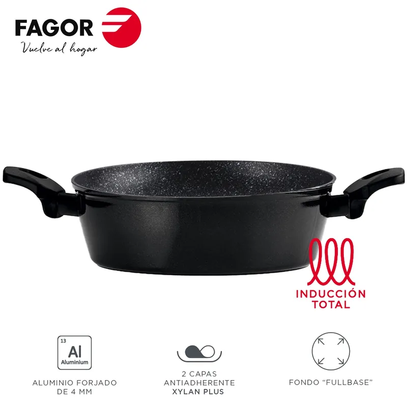 FAGOR Pentola VIVANT Nera Ø24 senza coperchio