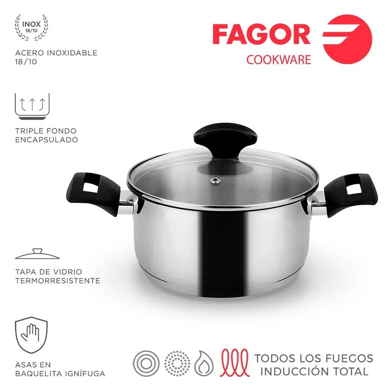 Pentola FAGOR ALAIA + Coperchio Ø24