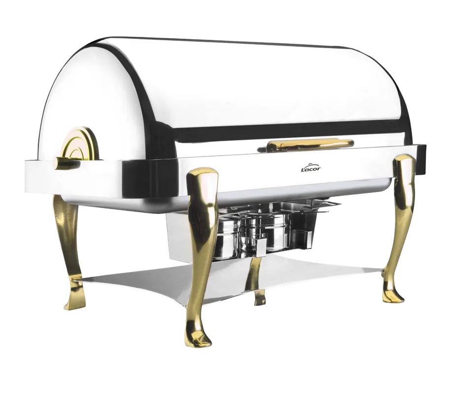 LACOR Chafing dish GN 1/1 roll top in ottone 69015