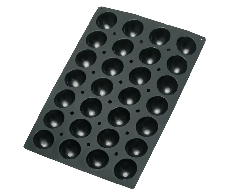 Stampo semisferico LACOR con 28 cavità nero 66761