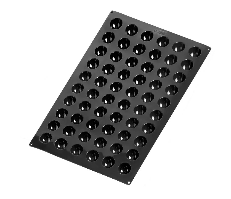 Stampo semisferico LACOR con 60 cavità nero 66747