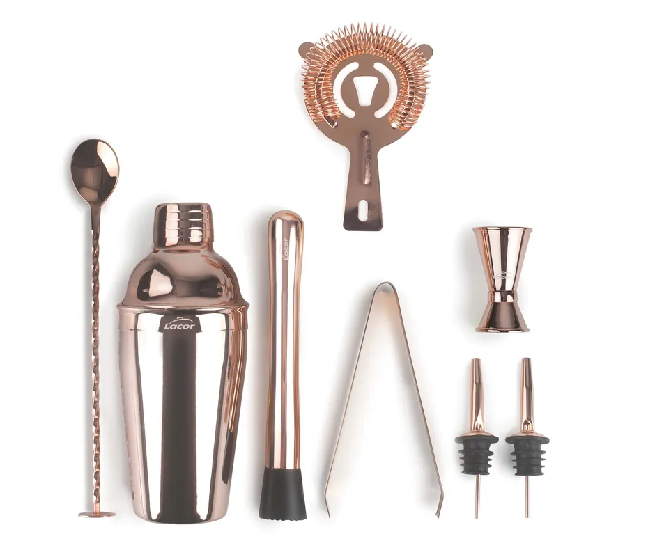 Set di utensili da cocktail LACOR Inox Rame 62182