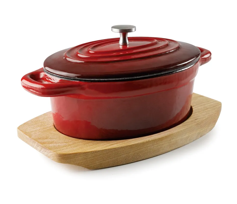 Mini casseruola ovale LACOR con coperchio Magma rosso 25857