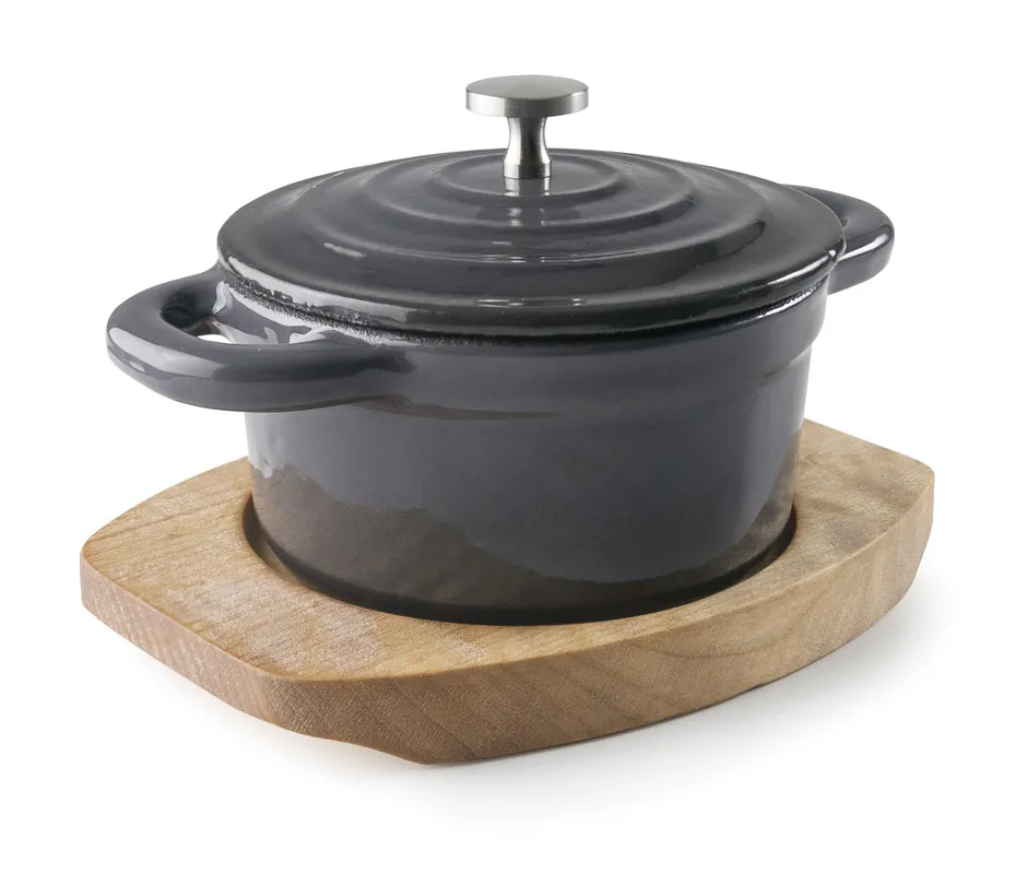 Mini casseruola rotonda LACOR con coperchio Magma grey 25846