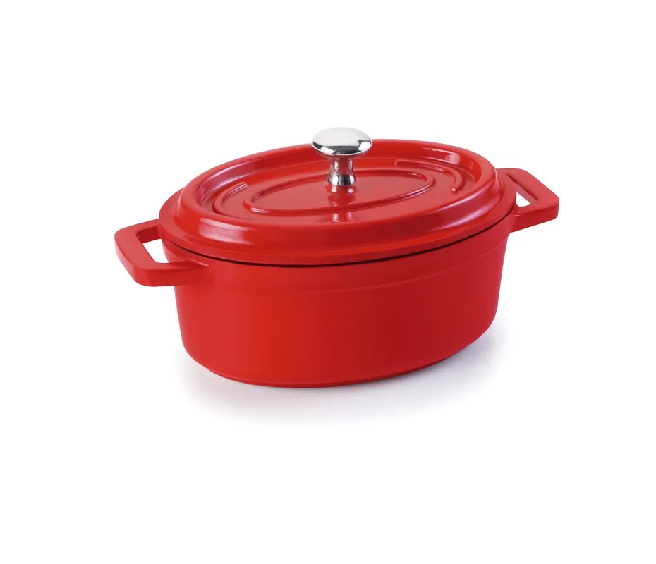LACOR Cacerola ovale con coperchio rosso Mini Cocotte 25911